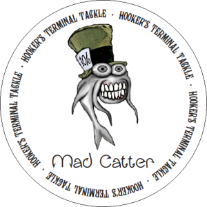 The Hookers Terminal Tackle Mad Catter logo is very familiar to catfish anglers. It is Arwood’s first marketed hook. 