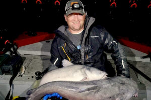 Chris Souders with big catfish