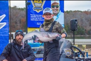 Blake Sasser competed in the final Bama Blues Tournament Series event with Allen Shepard on Wheeler Lake. Blake presented the fish at weigh-in while Allen drove the truck. (Submitted Photo)