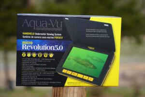 Anglers can view live sonar under the surface of the water utilizing the Aqua-Vu camera. (Brad Wiegmann Photo)