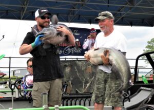 Andrew Hargrave and Ron Brown took the runner-up spot with 128.05 pounds of Wheeler Lake catfish. Their biggest fish weighed in at 49.95 pounds. 