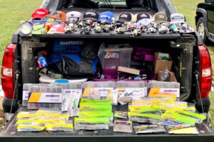 Donations from sponsoring companies make it possible for participating youth to go home with rod and reel combos, fishing line, and baits. This is Samantha’s way of reinforcing the Academy experience and promoting continued fishing by the kids. (FOKA Photo)