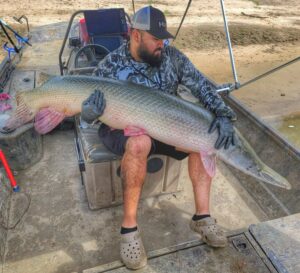 Milton Clos Nieto has a special affection for alligator gar. He frequently puts his clients on fish that are up to 7 feet long. 