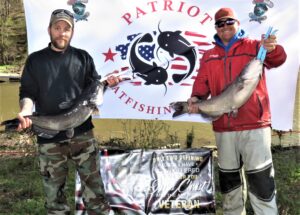 Joey Pounders wants to be remembered as an angler who willingly shared his fishing knowledge with other anglers. He is shown here after a day on the water with a veteran attending the 2022 Spring Patriot Catfishing event on Wheeler Lake.