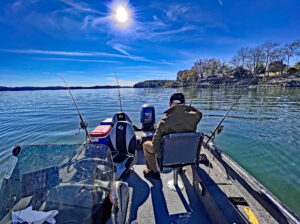 Most planer board fishermen set out at least four rods when they are pulling boards, but some will pull six or eight boards, allowing them to cover even more water increasing their odds of finding fish. (Photo: Capt. Richard Simms)