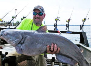 Scott Peavy generally fishes from an anchored setup for skinny water catfish, but some targets can be effectively drift fished.
