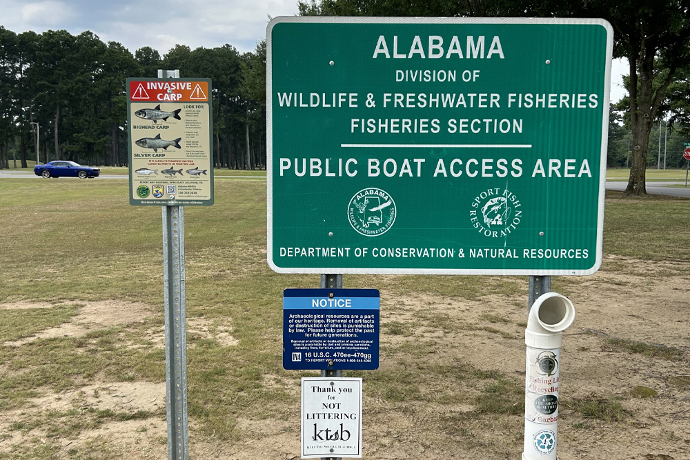 Invasive carp ID signs will be installed at all public boat ramps along the Tennessee River this fall.