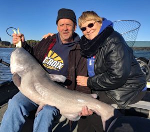 Patrick and Sharon Catlin were understandably proud of this fat December blue cat. 