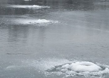 ice fishing, holes, Spencer Bauer