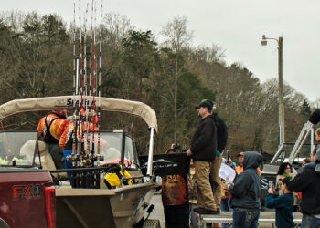 Asking a friend or other tournament angler to drive the tow vehicle through the weigh-in line speeds up the process considerably and allows the entire team to enjoy the experience.