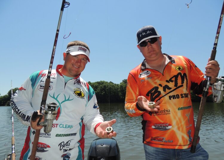 flatheads, catfish, trophy, Alabama, Alabama River, Joey Pounders, Jay Gallop, bait, techniques