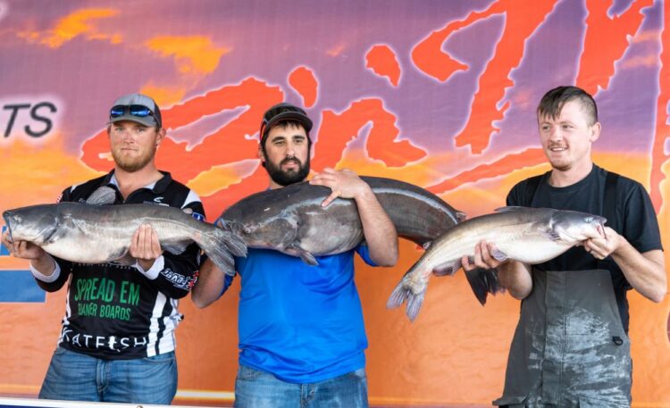 Catfish, tournament, Catmasters, blue catfish, flathead catfish, Grove, OK, Grand Lake, Bryan St Alma, Ty Lee Nail, Trey Franklin, Asa May, Stephen Banaszak