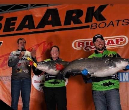 catfish, tournament, Catmasters, Texoma, blue catfish, flathead, Oklahoma, Mick Petree, Smokey Brown, Daniel Armstrong, Amber Armstrong, Shay McDonald, Courtney McDonald, Bryan St Alma, SeaArk Boats, BnM Poles, 