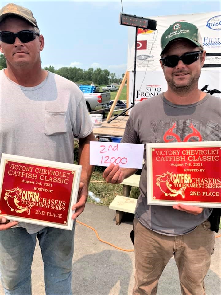 Catfish Chasers, Craig Collings, David Studebaker, Chris Yates, Victory Chevrolet, Savannah Marine, Casey Hayes, Dustin Sturges, Stan Liberty, Tournament, catfish, blue cat, channel cat, flathead, St. Jo, Missouri, CatfishNow