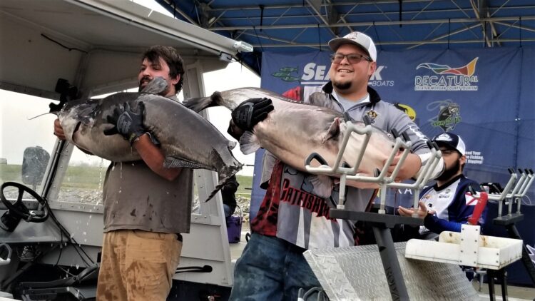 catfish, tournament, Bama Blues, blue cat, flathead, Wheeler Lake, Cory Ramsey, Chris Ramsey, Decatur, Alabama, Andy Williams, Damian Clark, Bobby Grider, Chuck Woodall, Trey Thorpe, Rick Arkenbout, Zebco Rick, Brian Gillis, SeaArk Boats, BnM Poles, American Catfishing Association, ACA