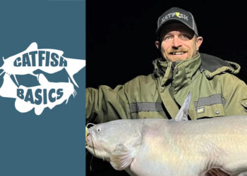 photo of Mackenzie DelRosso holding a catfish