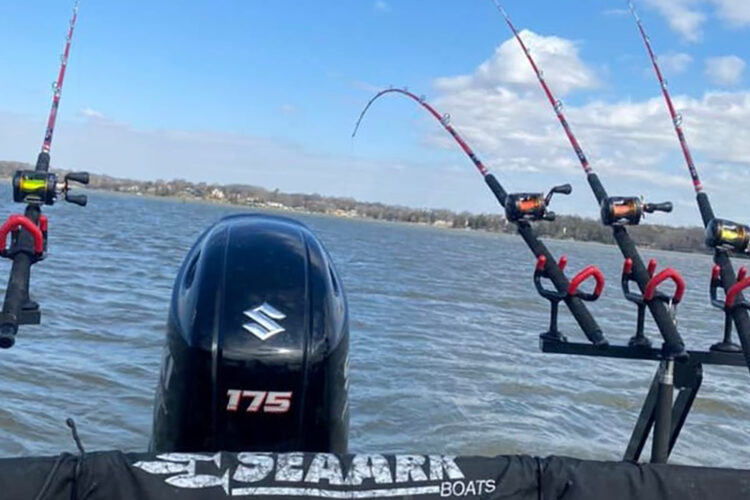 BnM_Poles Catfish poles on back of boat