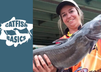 Photo of Shelly Jones holding a nice catfish