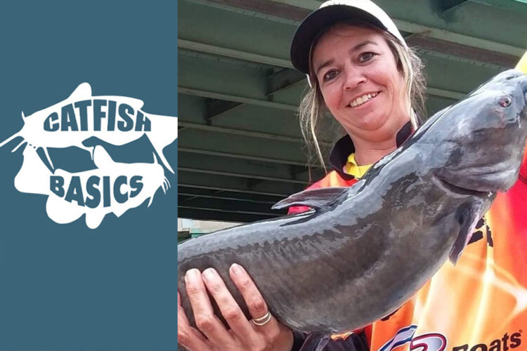 Photo of Shelly Jones holding a nice catfish