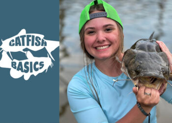 Lindsey Lucus holding nice catfish