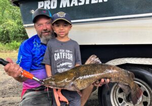 Willie Cutchin fished with his grandson, four-year-old Corbin. The smiles say it all. 