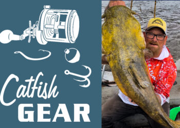 Cat Matt Jones landed this trophy flathead with the help of a Big Boss Super J hook from Boss Kat.