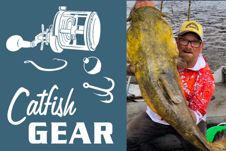 Cat Matt Jones landed this trophy flathead with the help of a Big Boss Super J hook from Boss Kat.