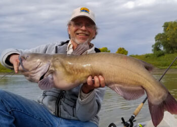 Channel catfish, like this beauty caught by Ted Ellenbecker, differ considerably in their habits from blue cats and flatheads. This creates variety in the sport that helps attract millions of participants.