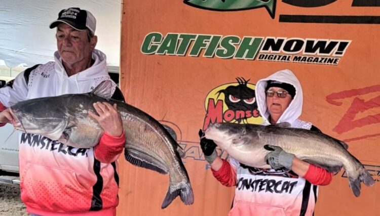 beginner, catfish, fishing, flathead, channel cat, Bill White, Cindy White, Josh Brown, Lisa Gail Haraway, King Kat, North Alabama Catfish Trail, CatMasters, couples, Iowa, Alabama