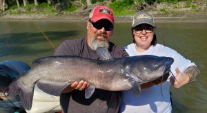 Sometimes guides get to take famous people fishing. This is the author with influencer Chef Tracey Bloom from Bravo TV’s Top Chef