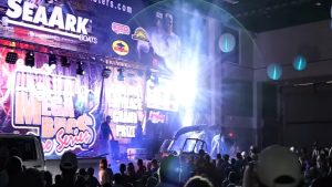 MRM anglers were greeted at the weigh-in with a light show, artificial smoke, enthusiastic spectators and a personal walk-on song. 