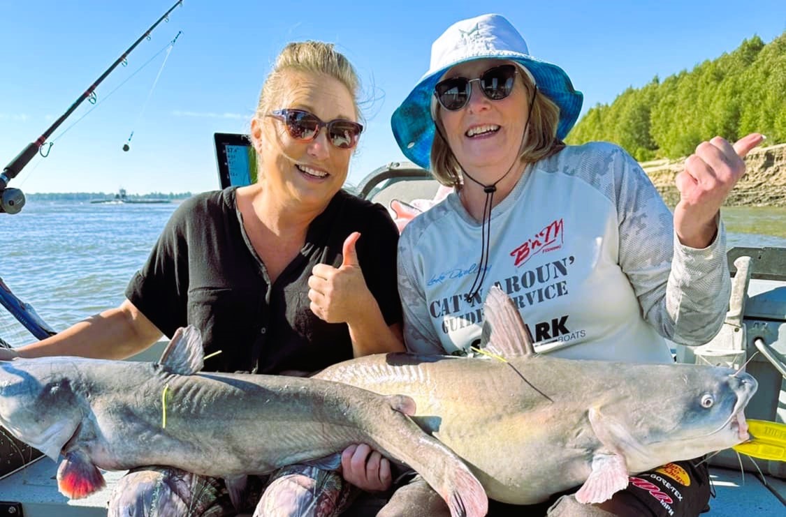 catfish, tournament, Mississippi River, David Magness, Selena Magness, Silvia Powers, Ketih Powers, BnM Fishing, SeaArk, blue cat, Mississippi River Catfish Trail