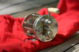 A Kentucky reel on display at Frankfort’s Capital City Museum. These reels changed fishing forever. Many were built from German silver, said to be similar to today’s stainless steel.