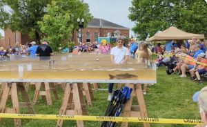 Catfish races at the World’s Biggest Fish Fry in Paris, Tennessee. (Photo by Monte Starks)