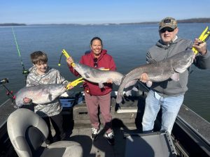 Wheeler and Wilson lakes are both great producers of trophy catfish, but there are also plenty of numbers as well. (Photo courtesy Capt. Jackson Mitchell)