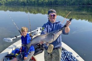Capt. Thomason said he has one young client from New York who has visited Lake Wylie with him regularly. “He is a joy to take because he is such a great fisherman in his own right and he is always absorbing everything and learning,” said Capt. Thomasson. (Photo courtesy Capt. Trent Thomasson)