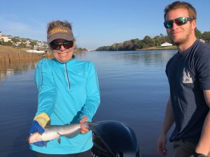 What started as a day on the dock with her son Matthew became a lifelong love affair with fishing for Laurie Emerson.