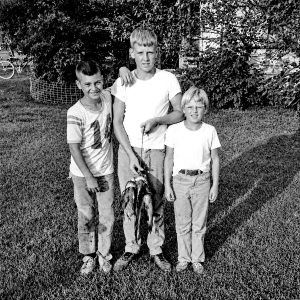 Sutton’s lifelong obsession with catfish began in his Uncle Pat’s farm pond. He’s seen here (center) with his cousin Louie and sister Liane after a successful morning catching channel cats. The pond was off limits to grown-ups. Uncle Pat declared the pond for “Kids Only.”