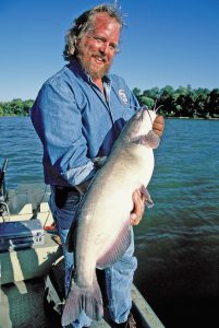 Sometimes Sutton chooses to take his catfishing adventures North instead of South. This is a heavyweight channel catfish he caught in the Red River in Manitoba, the destination Sutton says he would most like to revisit.